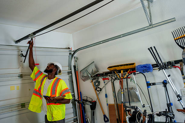 Professional Garage Door Panel Replacement technician working in Edinburgh, IN